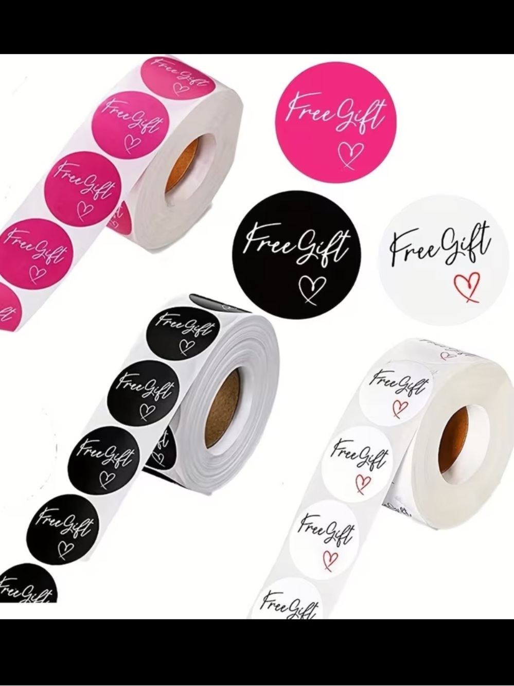 “Free Gift” Round Sticker Rolls- 500 Stickers- Buyer’s Choice